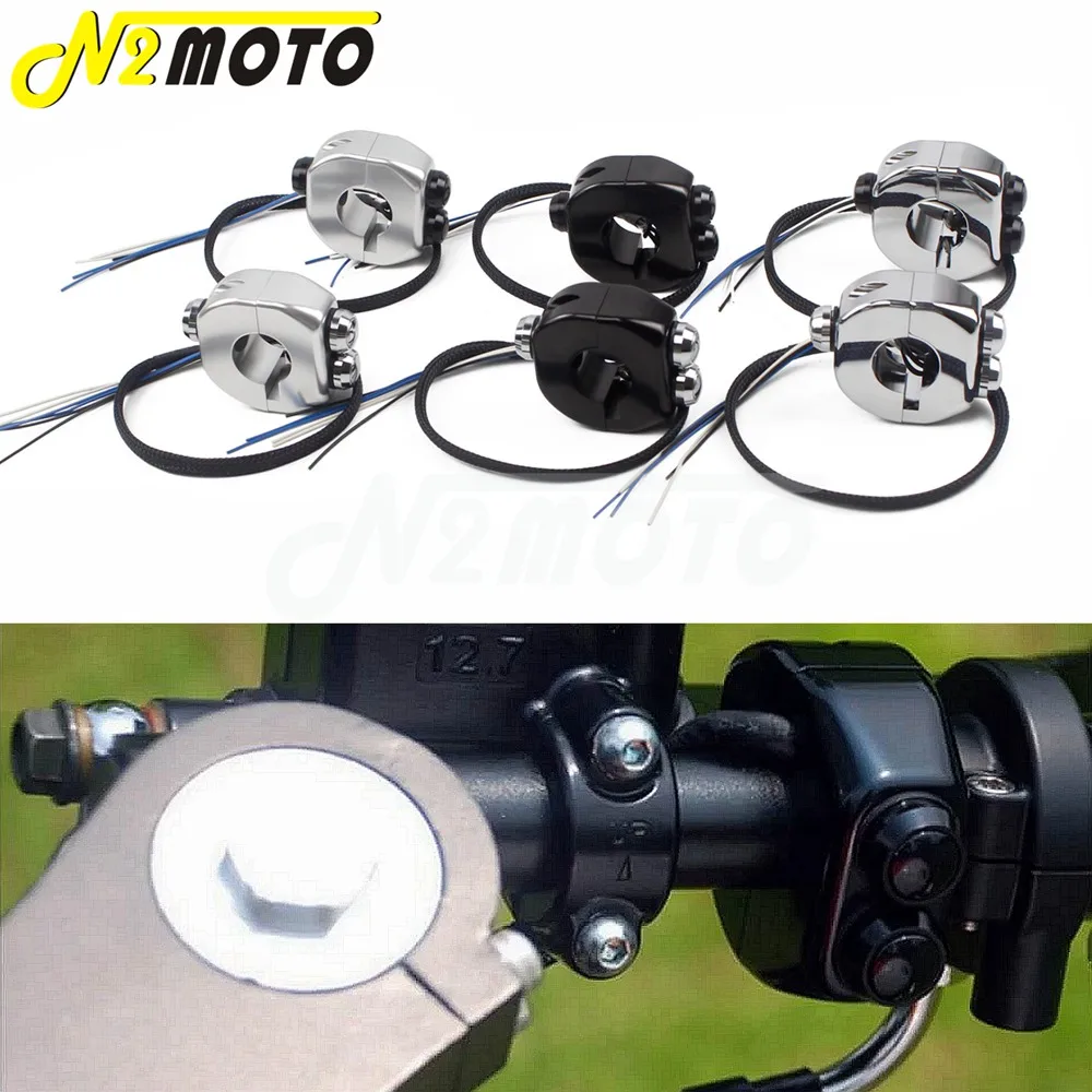 

22mm 25mm Motorcycle 1" 7/8" Handlebar M-switch Push Button Switch Control Universal for Harley Cafe Racer Yamaha Bobber XS650