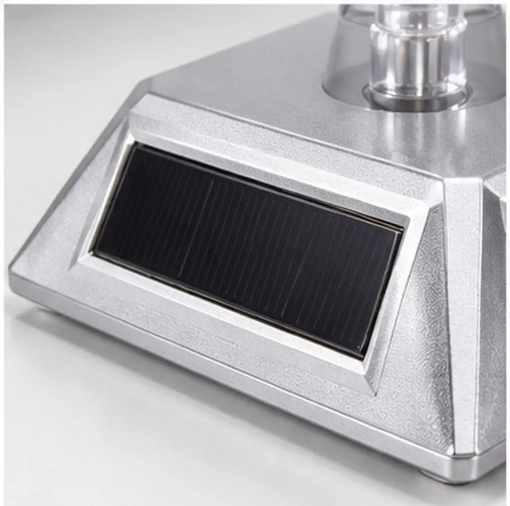 3 Layer 360 Solar Showcase Rotating Jewelry Display Stand Necklace Bracelet Watch Phone Organizer Silver Solar Showcase