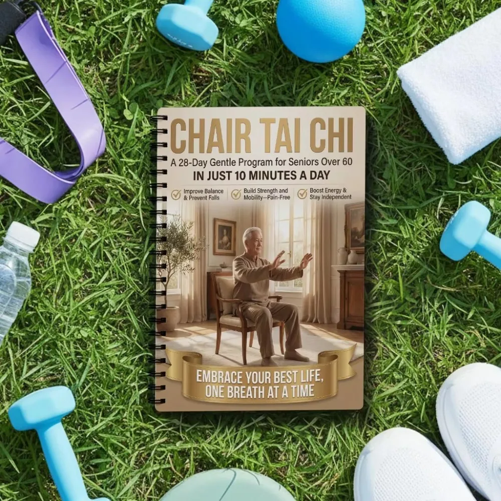 Tai Chi Walking Seniors Beginners English Spiral Bound 10 Mins Daily 28-Day Weight Loss Fitness Guide Book