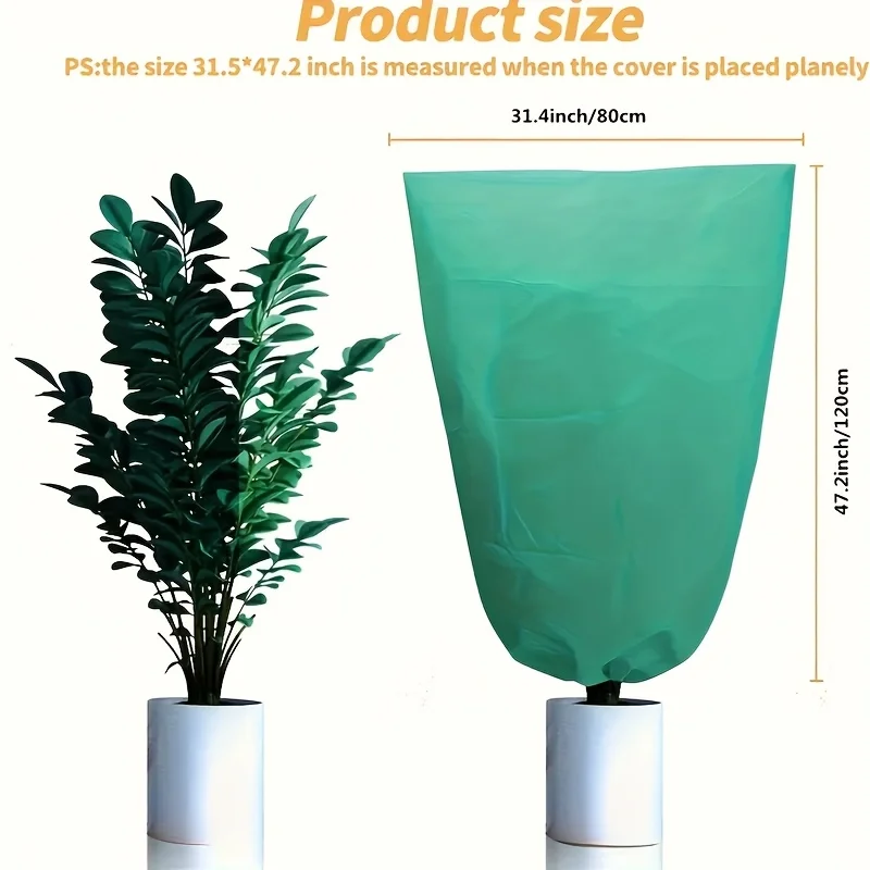 Plant Anti Freezing Cover Protective Antifreeze Warm Cover Non-Woven Plant Anti Cold Bag Winter Outdoor Yard Tree Anti-Frost Bag