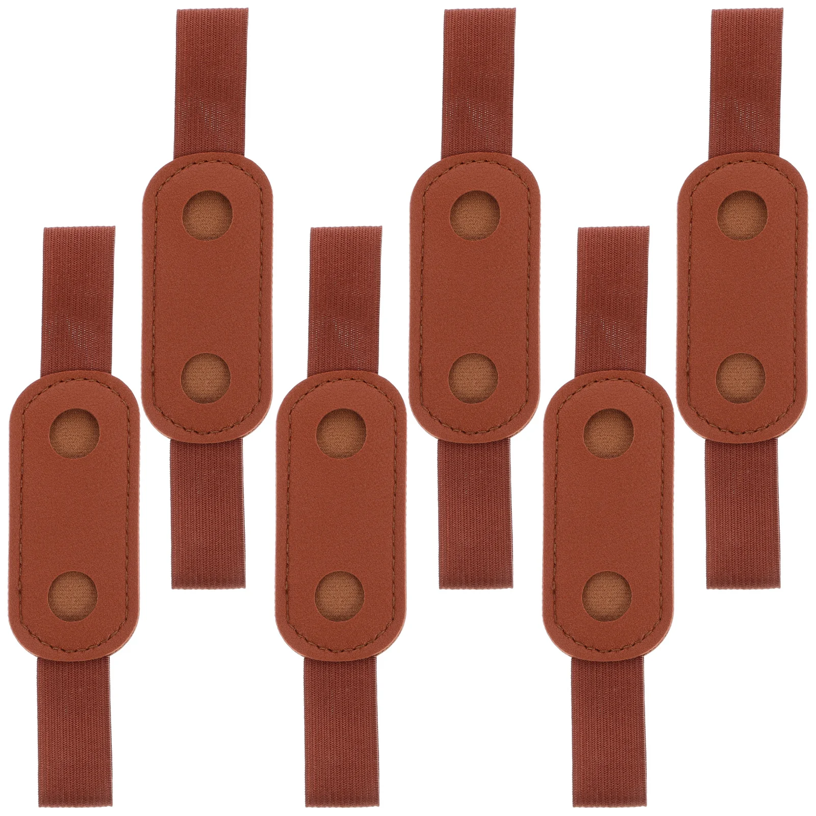 

6pcs Pu Pen Sleeves Elastic Band Holder For Notebook Journal Tablet Pouch Pen Storage Organizer Wide Application