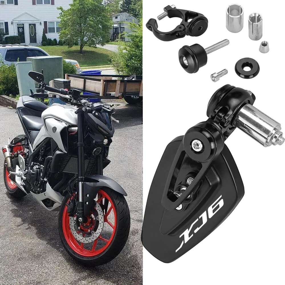 For Yamaha XJ6 N DIVERSION Universal Motorcycle Mirrors Rearview 2pcs Handle Bar End Mounting