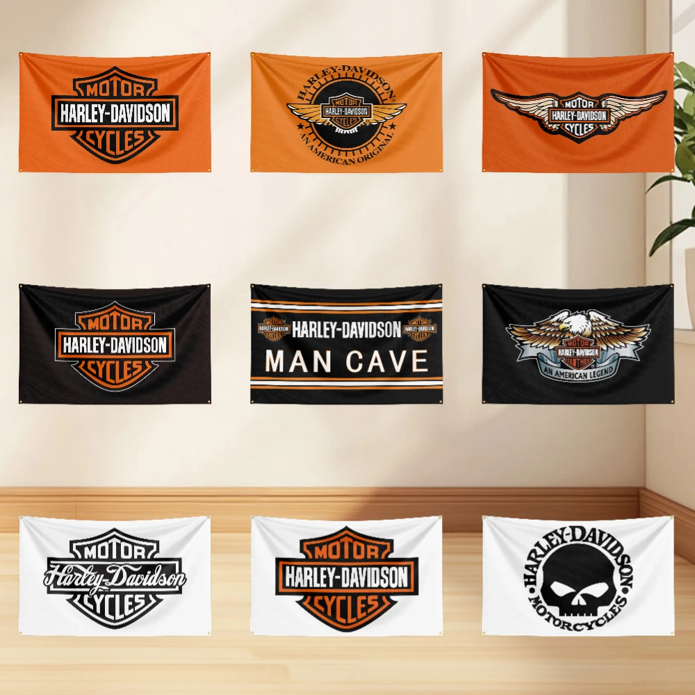 

3x5 Ft H-Har-ley-9 Motor Car Oil Flag Motoring Racing Workshop Car Banners Tapestry Flag Outdoor For Decoration Engine Oil