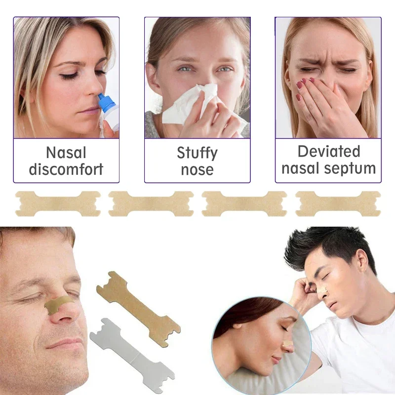 10-100pcs Anti-Snoring Nasal Strips - Breathable Adhesive Nose Strips for Better Sleep, Snoring Relief & Enhanced Breathing