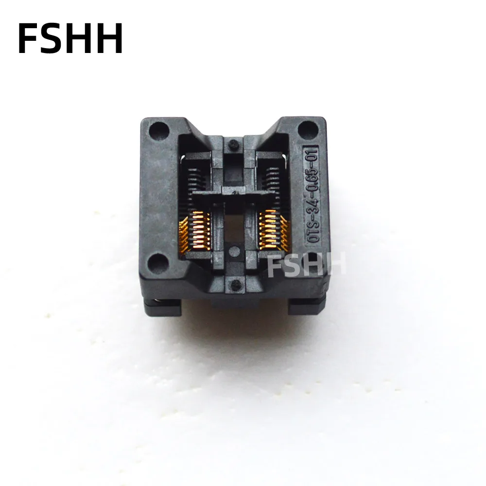 width TSSOP16 SSOP16 IC Test Socket Pitch 0.65mm Width 5.3mm 7.8mm OTS-16(34)-0.65-01 SSOP16 to DIP16 Programmer adapter