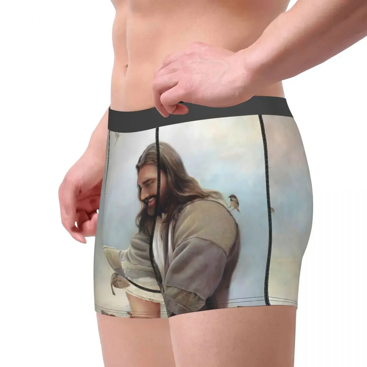 Even A Sparrow, Underpants Breathbale Panties Male Underwear Print Shorts Boxer Briefs