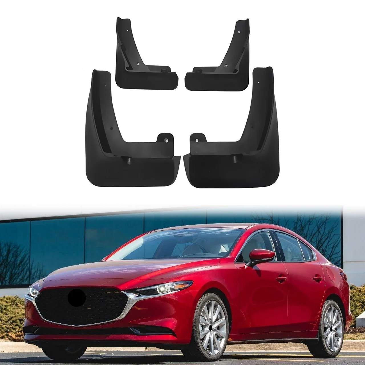 Front & Rear Mud Flaps for Mazda 3 Axela 2019 2020 2021 Mudflaps Splash Guards Mud Flap Mudguards Fender