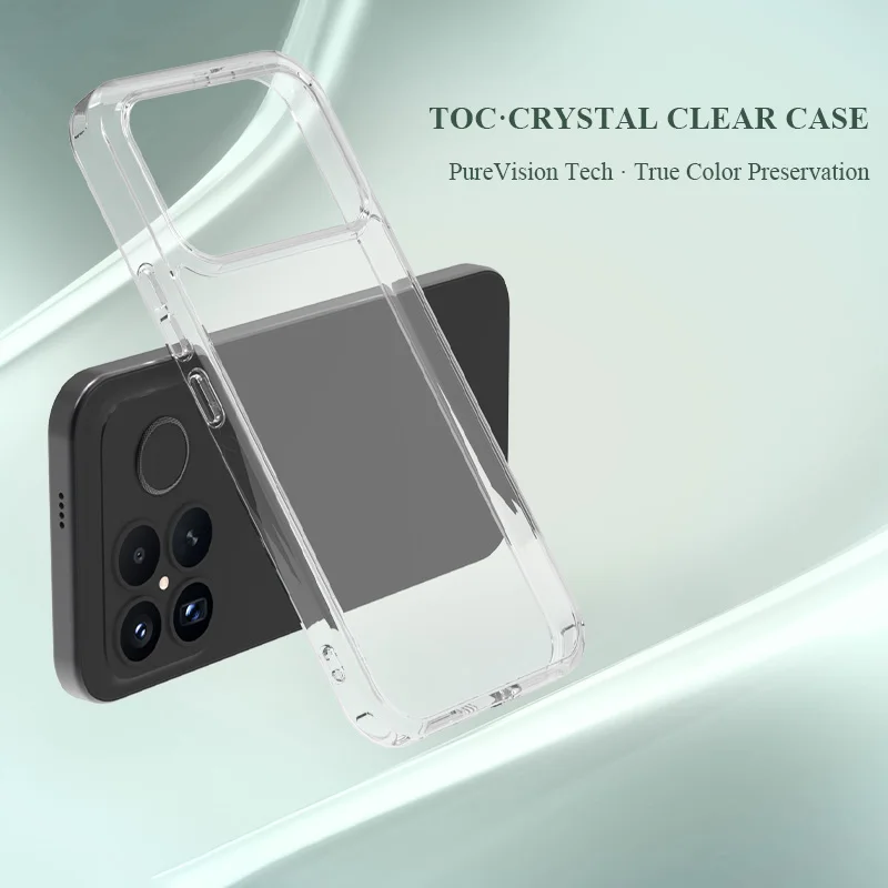 For Redmi K90 Pro Max Case LeReach TOC Transparent TPU Frame PC Hard Back Cover