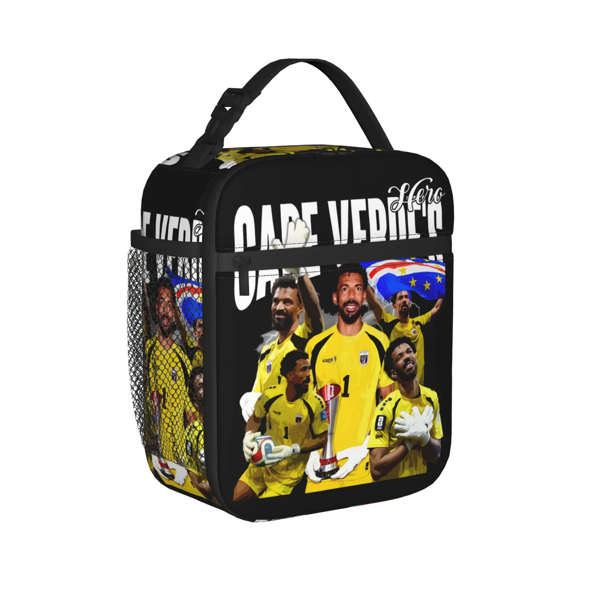 Cape Verde Goalkeeper Lunch Bag For Men Vozinha Lunch Box Funny Picnic Cooler Bag Portable Waterproof Thermal Lunch Bags