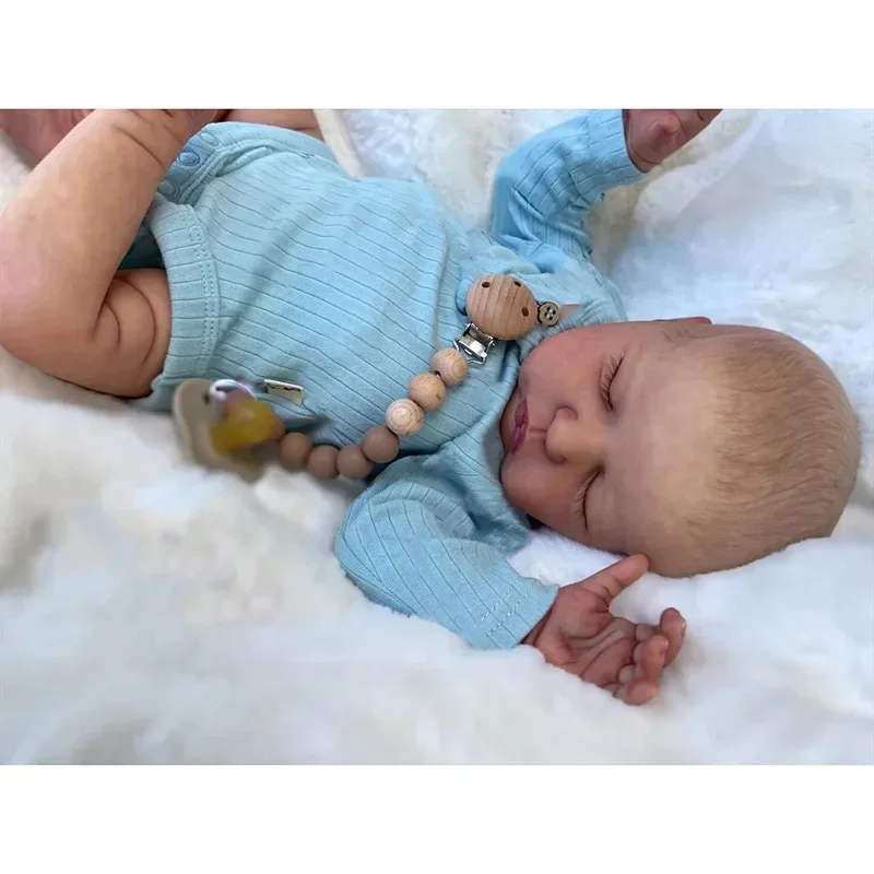 48cm Reborn Baby Doll John Already Finished Newborn Size 3D Skin Hand Detailed Painted Skin Visible Veins