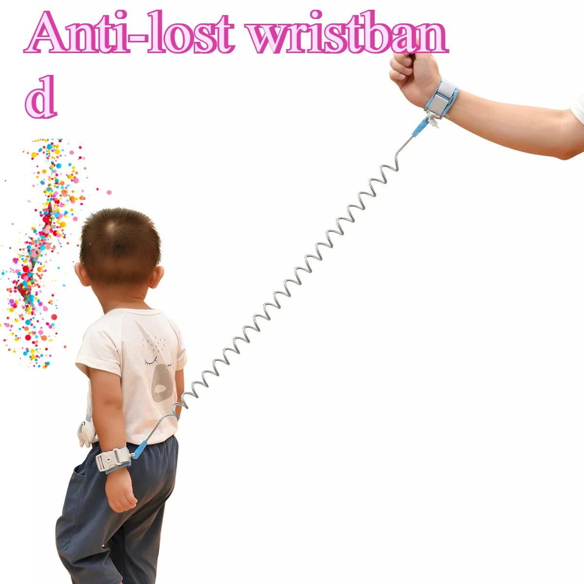 

Child Safety Harness Leash Anti Lost Adjustable Wrist Link Traction Rope Wristband Belt Baby Kids for Toddler