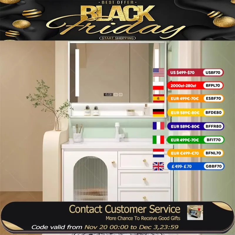 

Light Luxury Bathroom Cabinet Washing Basin Table Combination Bathroom Cabinet Space Saving Meuble Salle De Bain Furniture