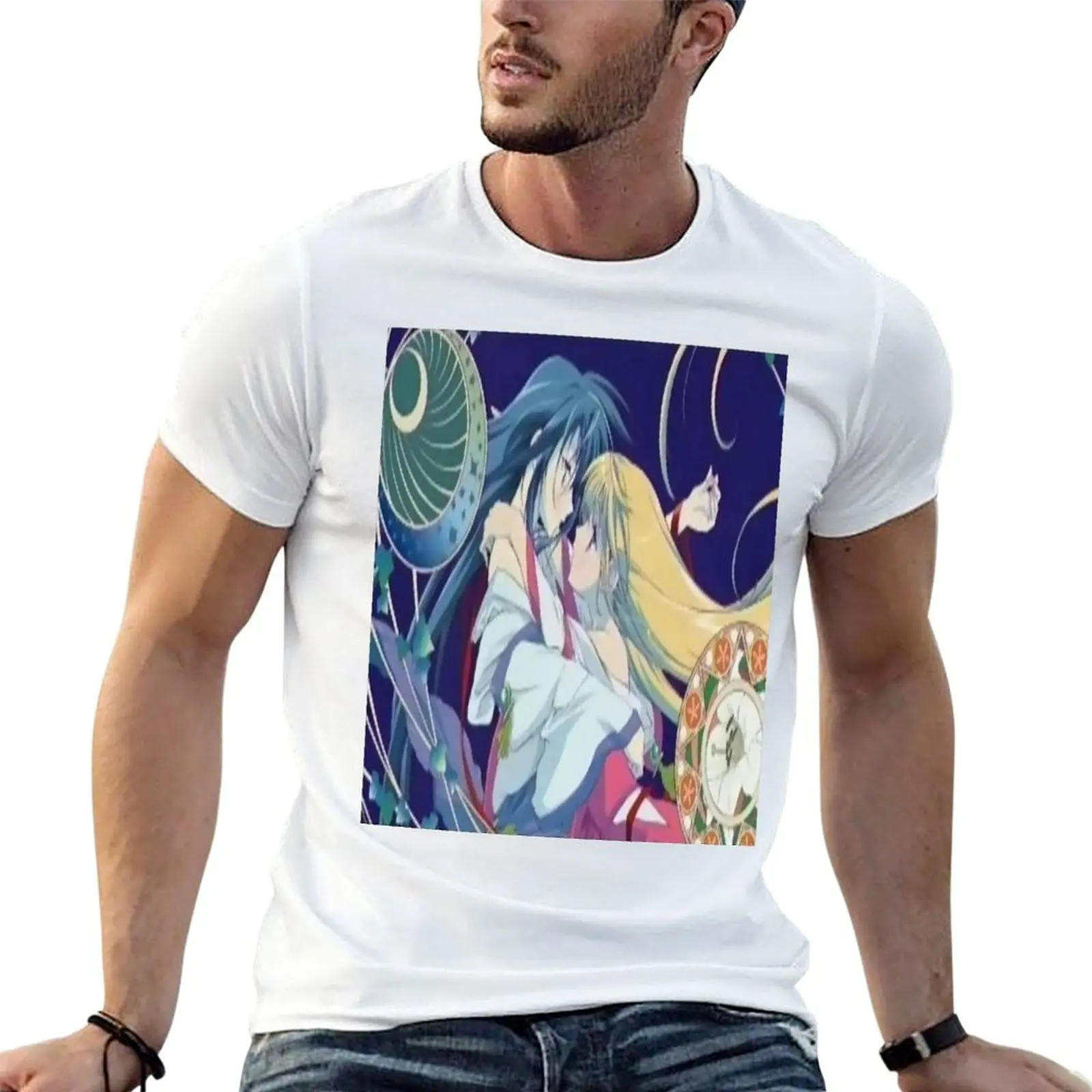 

Kurusugawa Himeko and Himemiya Chikane (Kannazuki no Miko) T-Shirt t shirts designer cotton tshirt 100% T-Shirt