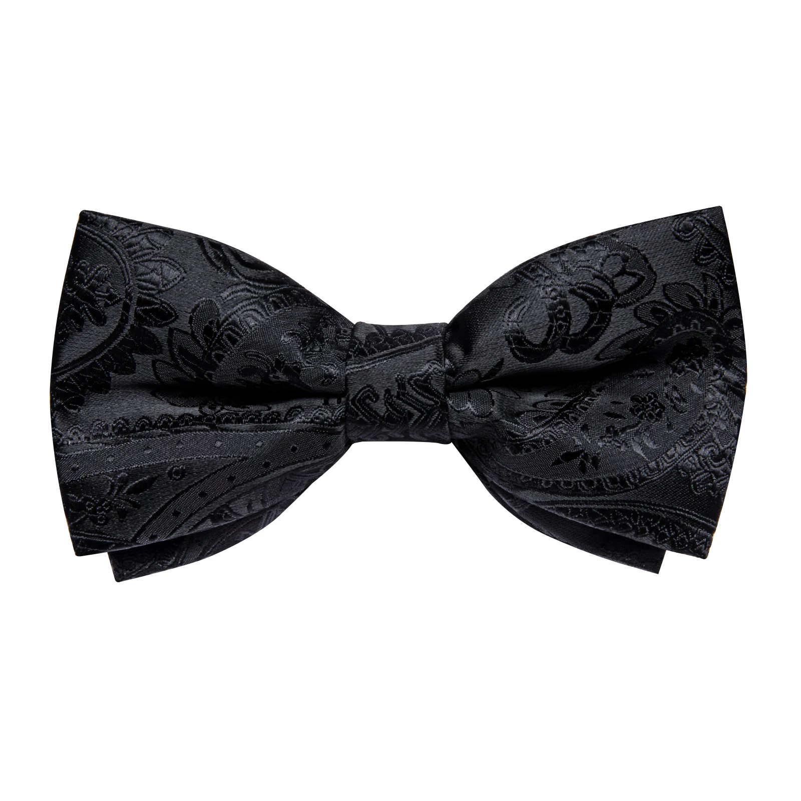Männer Klassische Schwarz Paisley Weste Set für Hochzeit Party Business Fashion V-ausschnitt Weste Männer Krawatte Fliege Taschentuch Manschettenknopf – Detail 8