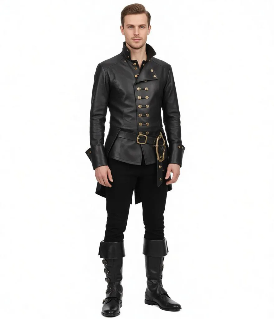 Herren-Piraten-Cosplay-Kniestiefel, lange Stiefel, Vintage-Renaissance-Marinkapitän-Accessoire, Schuhwerk, Halloween-Karneval, ausgefallene Requisiten – Detail 6
