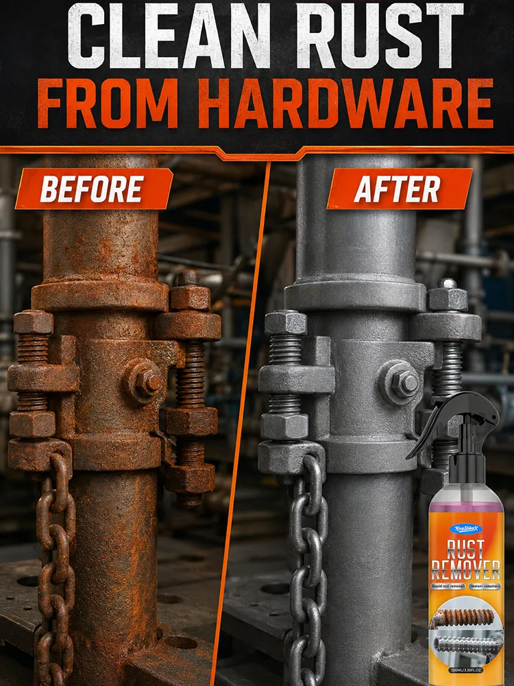 Rust Remover Spray for Metal Powerful Rust Removal Cleaner Anti Corrosion Treatment for Car Parts Tools Bolts Household Hardware view 2