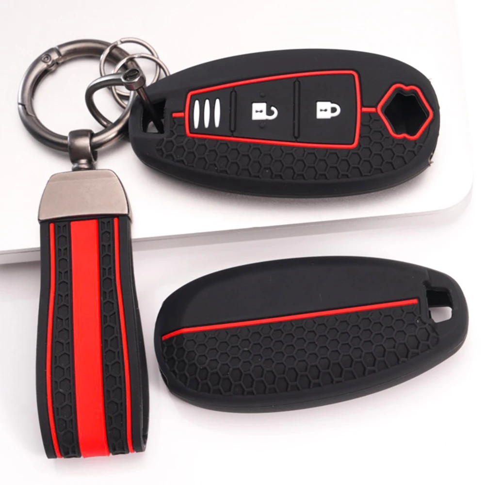 Protective Key Cover With Lanyard For Suzuki Swift Vitara SX4 Baleno Ciaz Ertiga Ignis Kizashi S-cross Alivio Wear Resistant