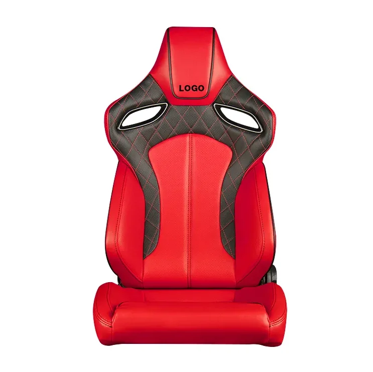 JBR9007 Universal Recline Leather Racing Bucket Car Seat