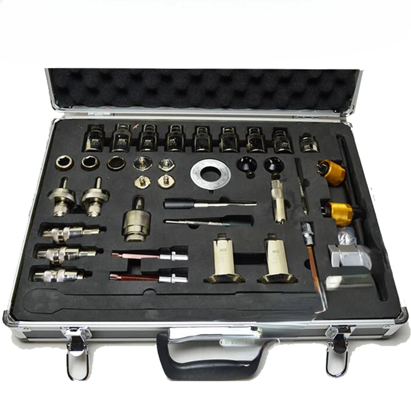 38pcs Common Rail Injector Disassembly Tool + Aluminum Box Full Set of Common Rail Injector Repair Tools