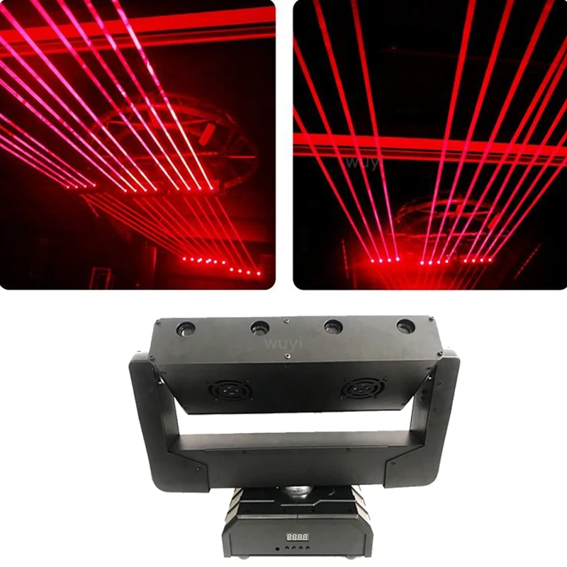 projetor de luz laser vermelho com rgb fullcolor digitalizacao dupla face movendo a cabeca palco bar dj disco linhas olhos 01