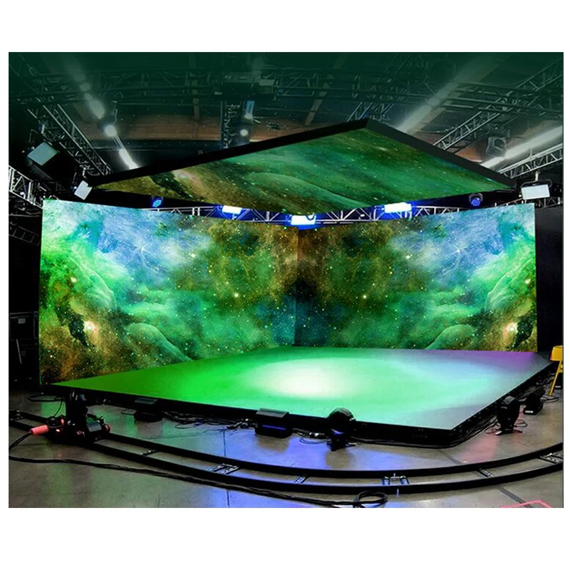 

New P2.6 7680Hz P3 color VR Big LED Wall HDR Filming Making Indoor XR LED Screen