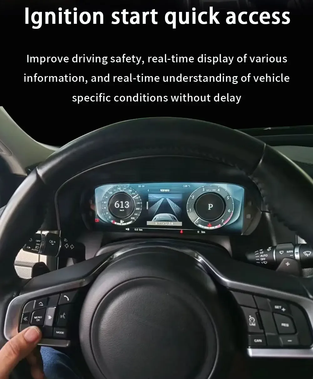 

LCD Dashboard For Jaguar XFL 2016-2019 LCD Instrument Cluster Plug and Play LCD Odometer Virtual Digital Cluster Cockpit