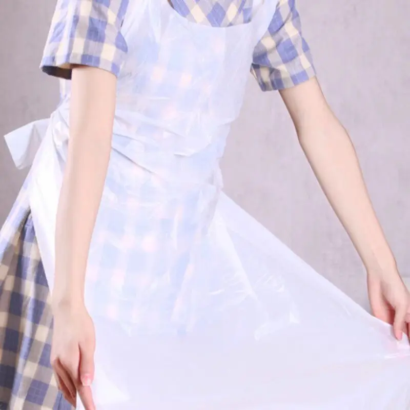 

Disposable PE Waterproof Thick Half Apron for Home Kitchen Barbecue BBQ Oil Resistant Grease Proof Catering Restaurant Use Super