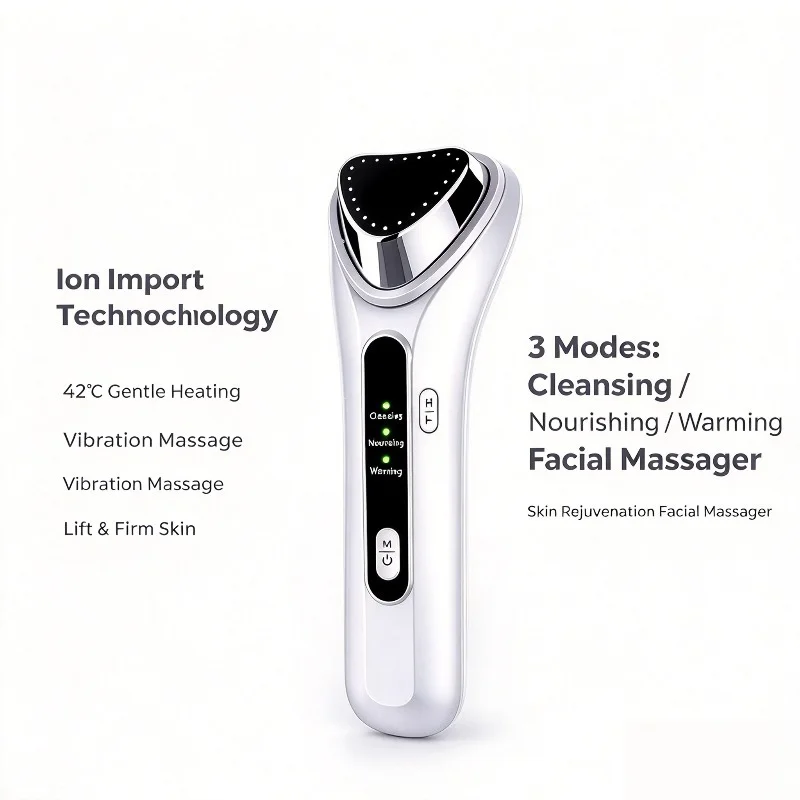 Ion Facial Massager, 42℃ Constant Temperature Skin Care Device, Face Import & Export Beauty Instrument