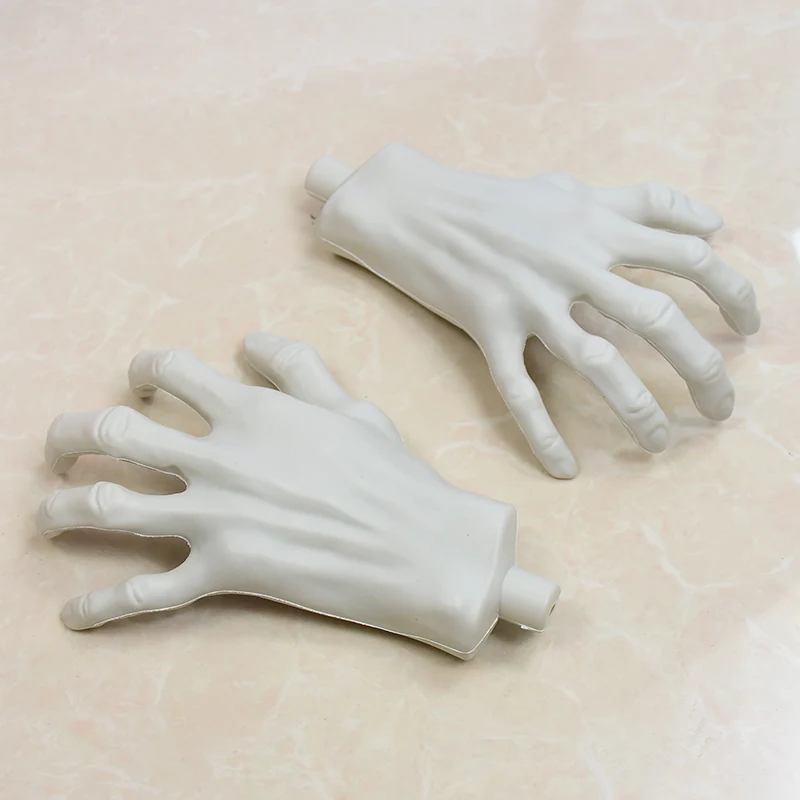 

1set Halloween Fake Skeleton Hand Horror Simulation Ghost Hand Plastic Bone Halloween Skeleton Broken Hand Party Decor Supplies