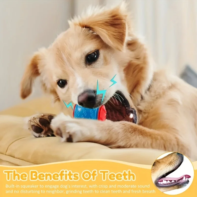 6Pcs Squeaky Balls Toys Dogs Interactive Toys TPR Dog Chew Toy for Dog Pet Teeth Cleaning Bite Resistance Pet Supplies image 6