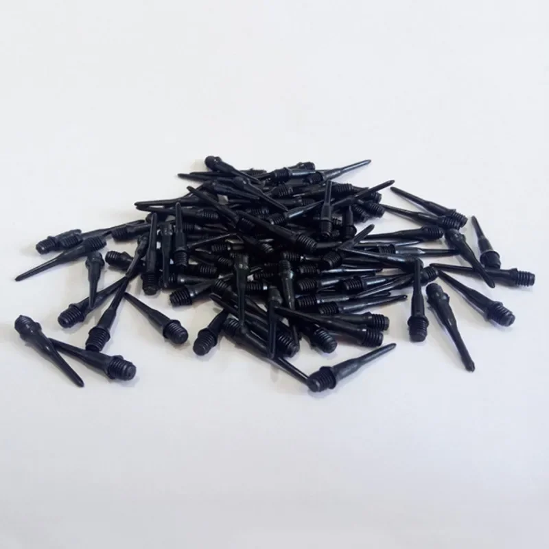 100PCS New 27mm Black Darts Shafts Soft Tips Pipe Professional Plastic Thread Replacement Gadgets For Darts Gaming Accessories