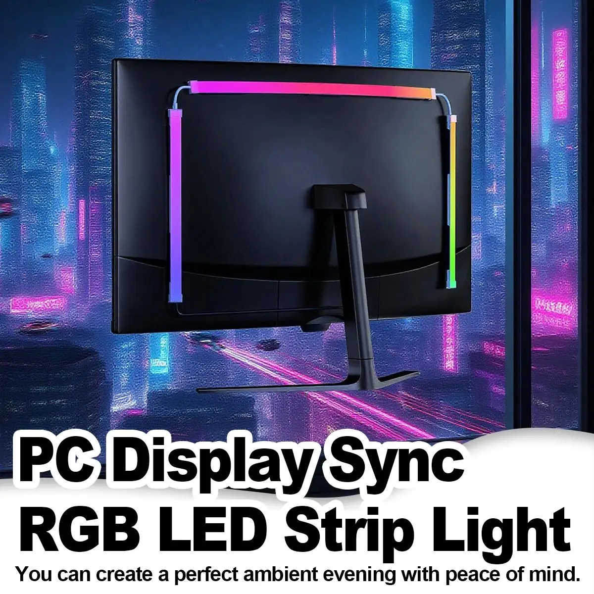 

Smart Usb Rgb Led Strip Light Atmosphere Decor Lamp Gaming Pc Display Screen Strips For Room Dynamic Lighting Monitor Music Sync