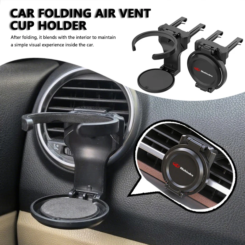 Soporte Plegable para Salida de Aire de Coche Mahindra, Portavasos para Bolero Thar XUV700 ‌   XUV3XO Scorpio KUV100 ‌   Roxor ‌   Pik Up