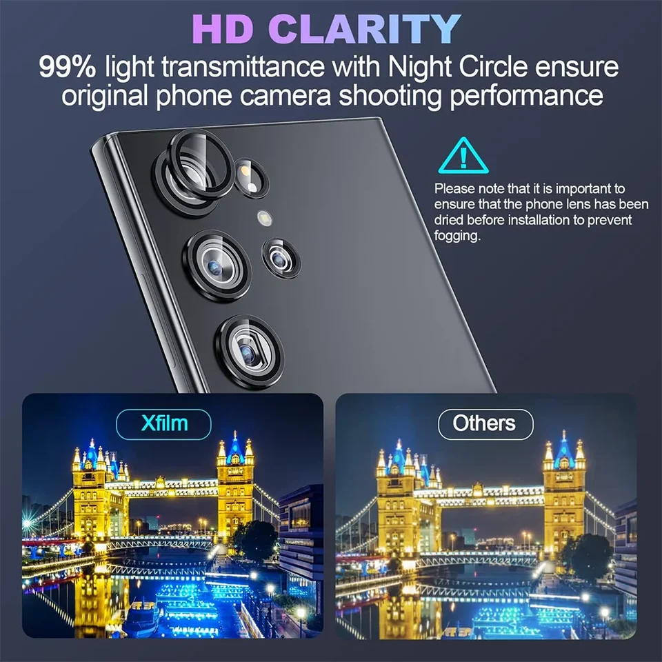 Anillo de Lente de Metal para Cámara y Funda de Vidrio para Samsung Galaxy S26 Ultra S25U S24 S23 Plus S22 Protector de Lente y Cubierta de Cámara 4