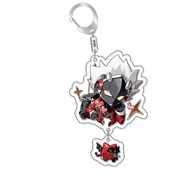 Zenless Zone Zero Anby Demara Billy The Kid Cartoon Keychain Plastic Keyring Bag Tag Cos Accessory