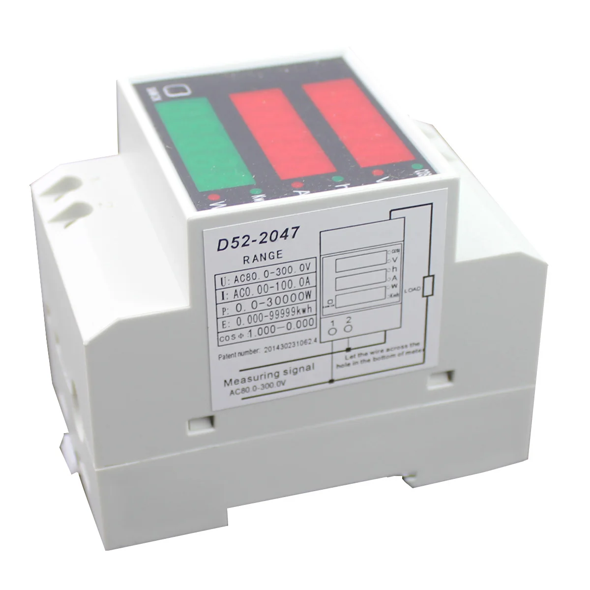 

Rail Digital Voltmeter Ammeter Wattmeter Ac 80-300V 100A Accurate Home Circuit Measurement Meter with LED Display