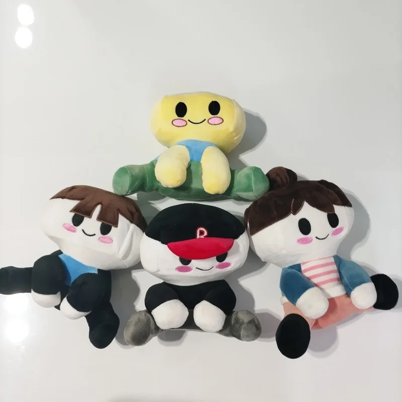 New Blox Buddies Plush Toys Cartoon Girl Black With Hat Yellow Decorative Doll Home Room Gifts For Kids