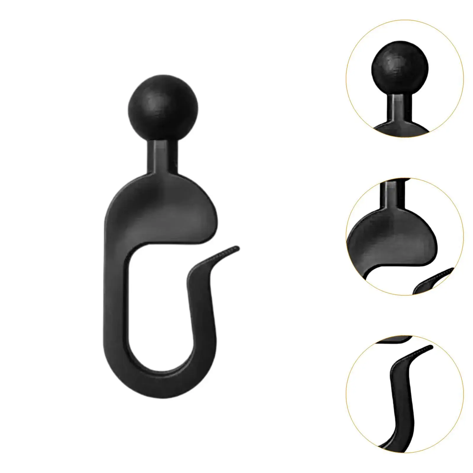 56Pcs Hooks for Gazebo Curtains Professional for Drapes Multipurpose Use Sturdy Rustproof Hotel Black Curtain Track Hooks