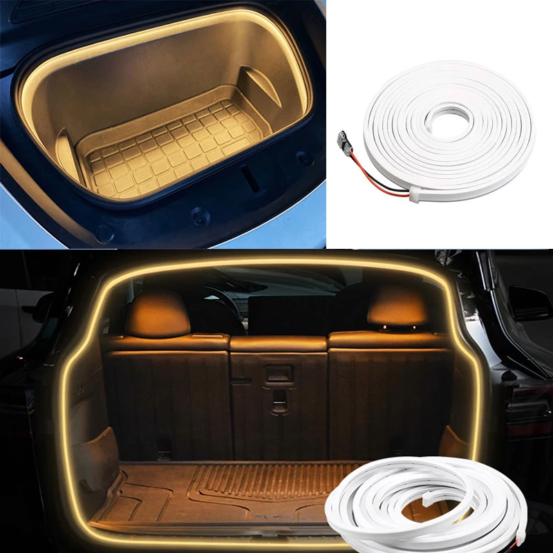 5M 16V Trunk Light for Tesla Model 3 ModelY Model S X Ambient Front Rear Trunk Scalable DIY Atmosphere Lamp Strips 2017-2023