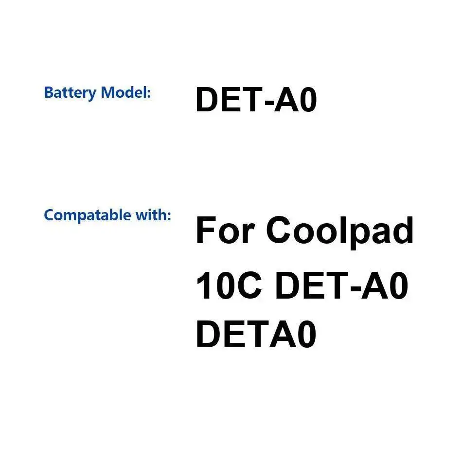 

Надежный источник питания 4000 мАч для аккумулятора мобильного телефона Coolpad 10C Det-A0