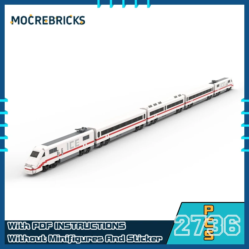 

MOC German High-Speed DB ICE 1 - Passenger Train Model DIY Building Block Assembly Technology Bricks Toys For Children's Gifs