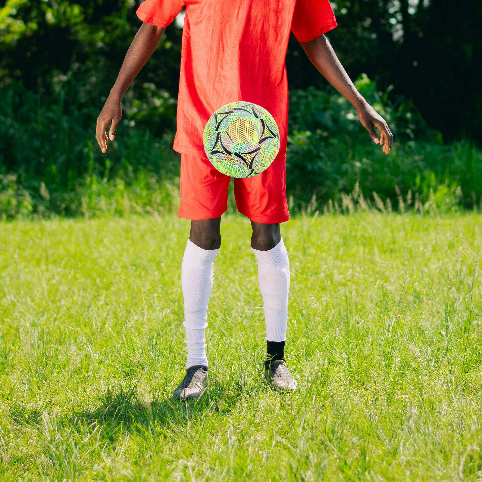 

Glow in Dark Soccer Ball High Durability Youth Adult Training Light up Official Size Weight Pu Balls