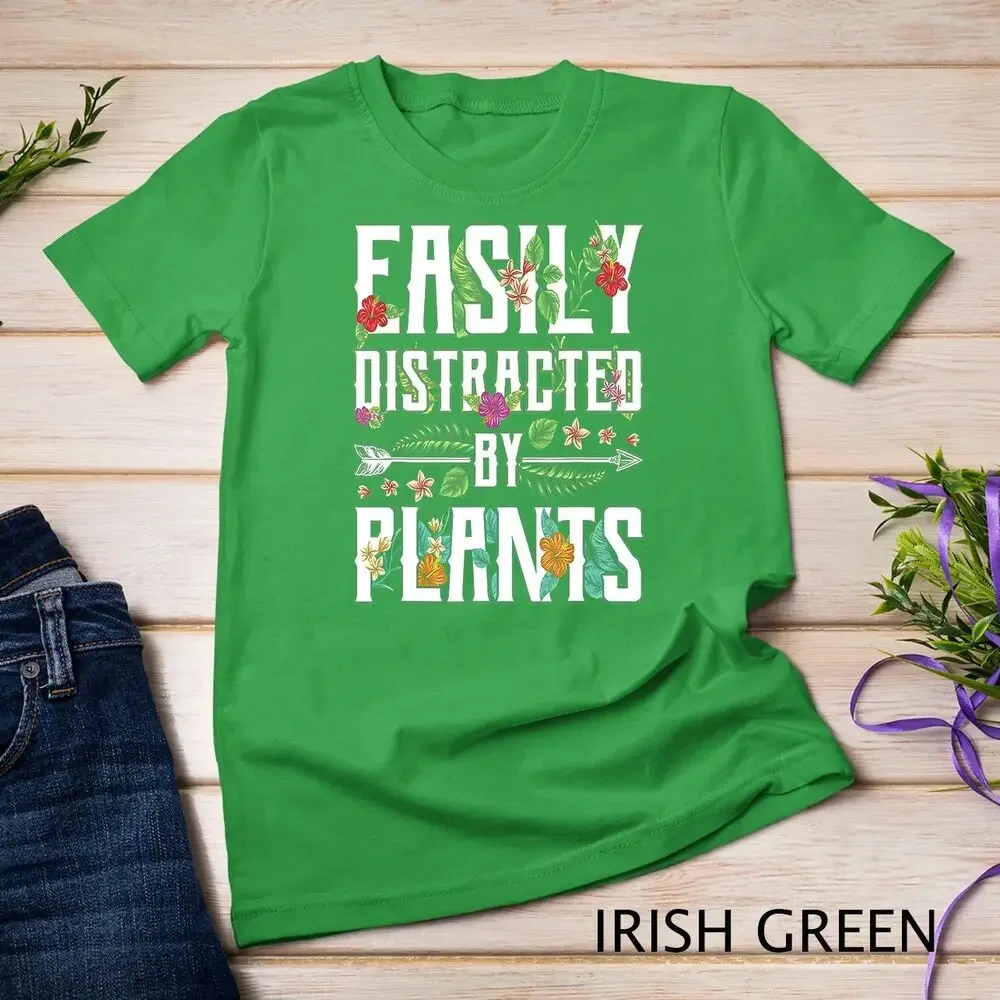 Easily Distracted By Plants Gardener Gardening Garden Flower Unisex T-shirt image 5
