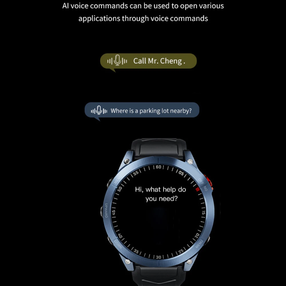 Fashion HD Blue Tooth Call Smart Watch NFC Voice Assistant Combination Lock Heart Rate Smartwatch Music Waterproof Weather Clock