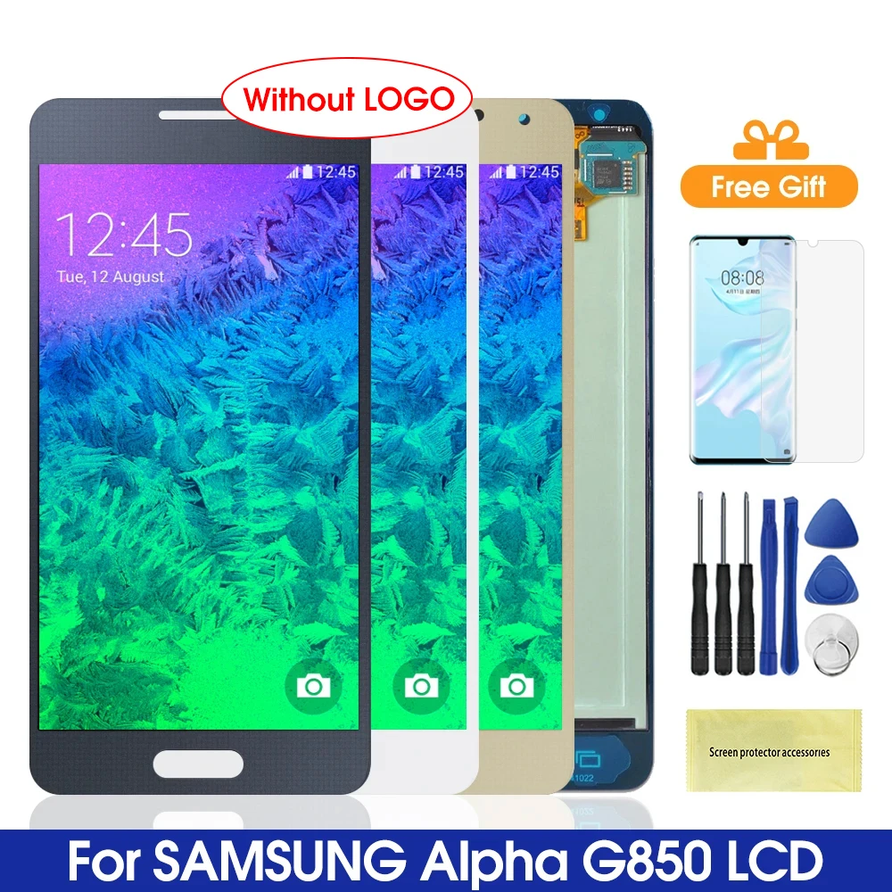 Super AMOLED Screen for Samsung Galaxy Alpha G850 G850F Lcd Display Touch Screen Digitizer Replacement for Samsung Galaxy Alpha