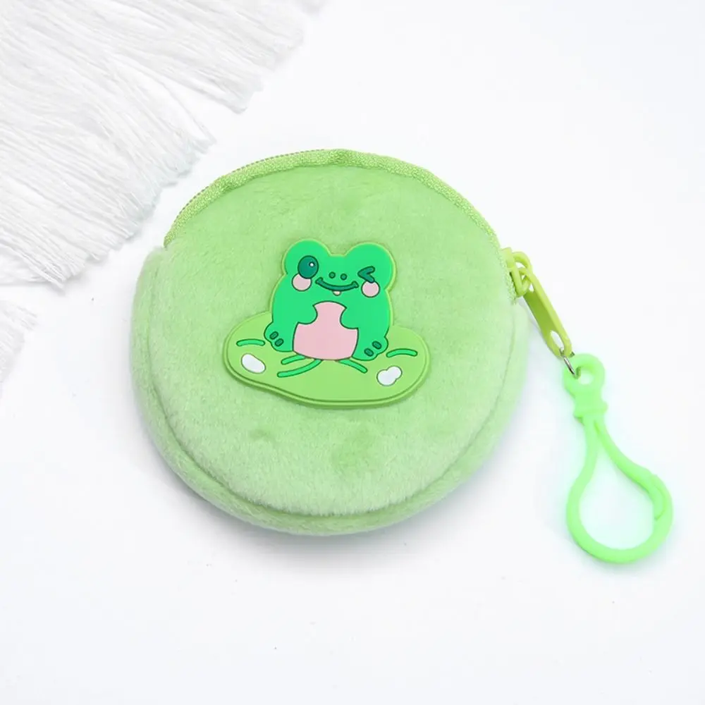 Cute Bear Plush Animal Coin Purse Frog Dog Rabbit Small Wallet Handbag Bag Pendant Mini Round Earphone Bag Female/Children