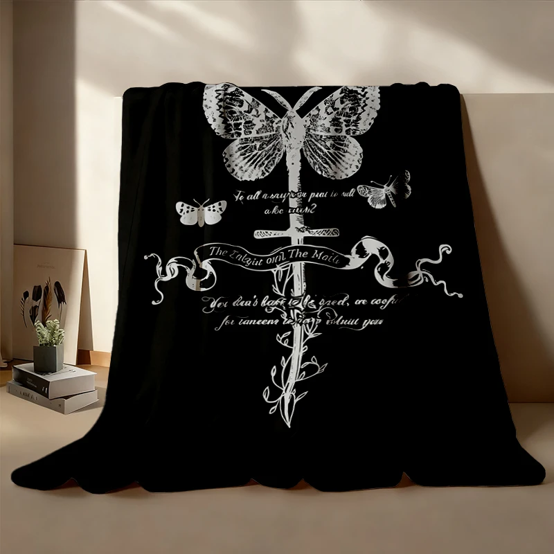 The Knight The Moth Castlecore Flannel Blanket Rachel Gillig Stonewater Kingdom Romantasy Fan Bookish Bartholomew