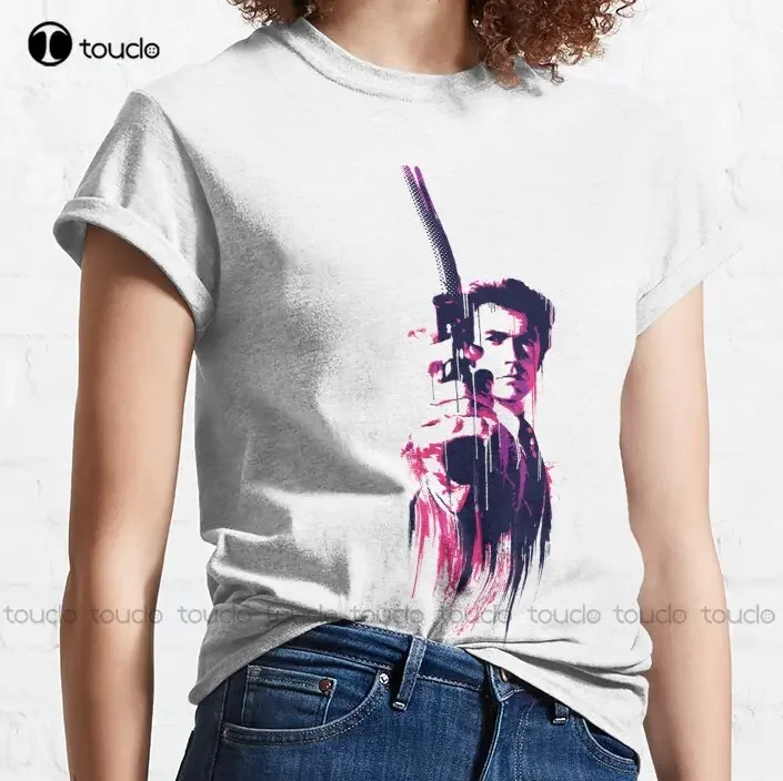 Dirty Harry Trend T-Shirt Clint Eastwood Pink Shirts For Women Funny Art Streetwear Cartoon Tee Xs-5Xl Custom Gift New Popular