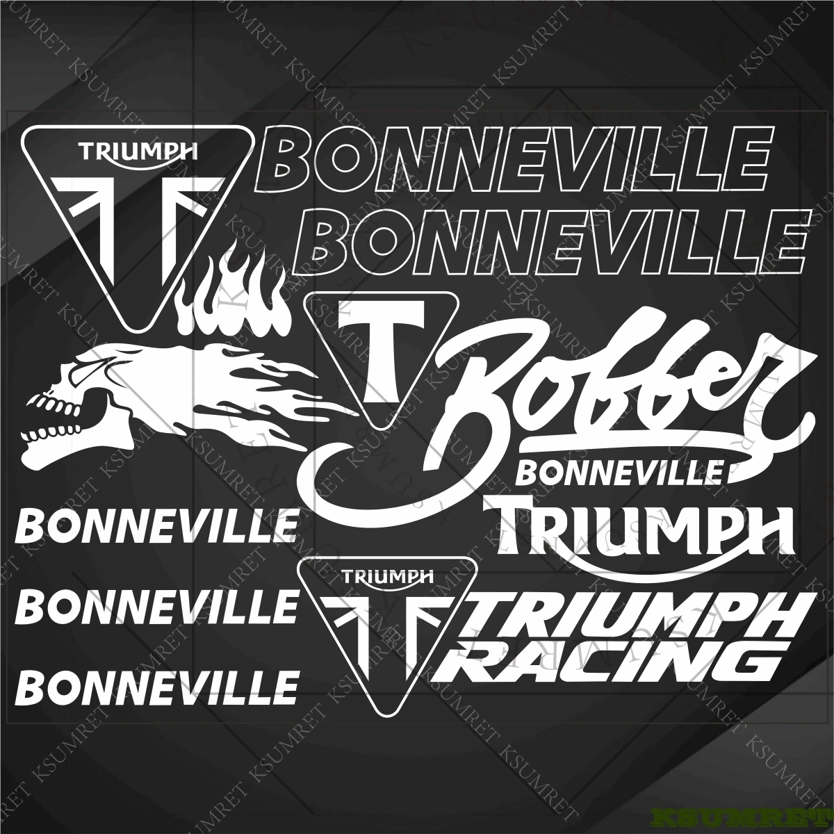 

Наклейки для мотоциклов Triumph BONNEVILLE, аксессуары, гоночный логотип, эмблема на бак, водонепроницаемые, для самостоятельной установки