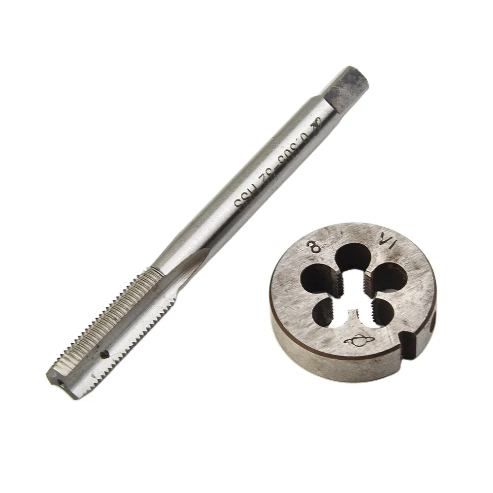 1 Set 8V1-32 Right Hand Tap Set V-Type Tire Valve Thread Straight Groove Tap And Die Set High Speed ​​Steel Plug Tap 2.8 Inch